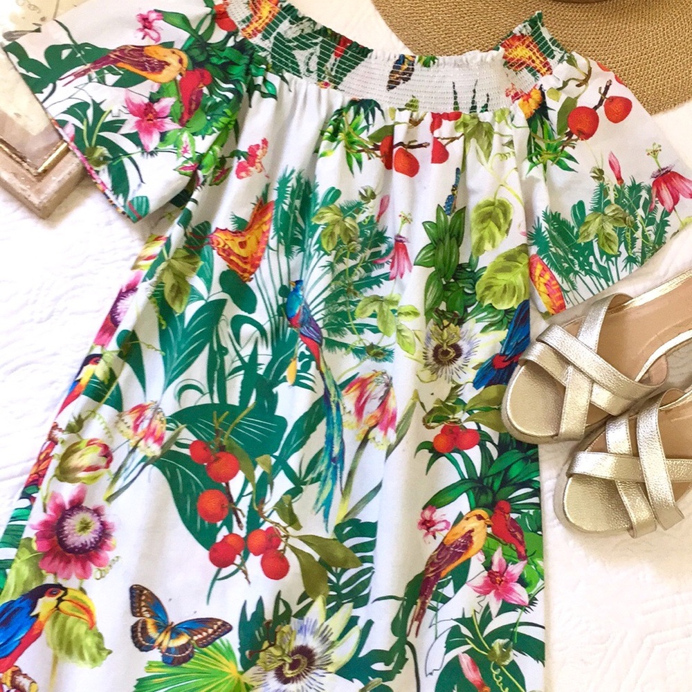 J. Crew Ratti into the Wild Off-Shoulder Dress - Picture 8 of 16